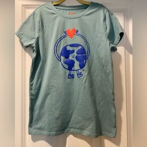 Cat & Jack Girls Size 10/12 Earth Love T-Shirt